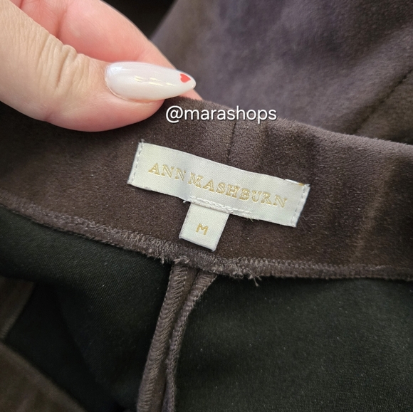 Ann Mashburn Faye Brown Suede Pants - Picture 6 of 7